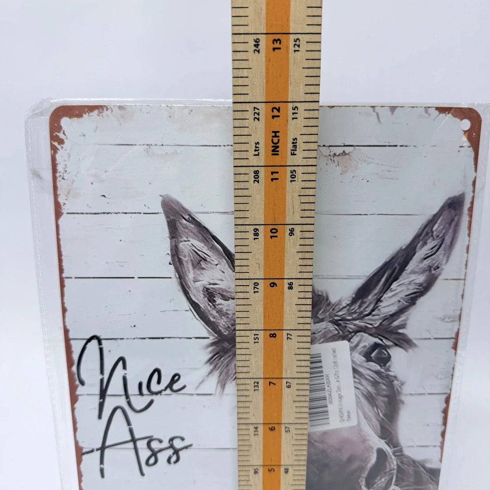 Nice Ass Donkey Metal Sign Vintage Farmhouse Wall Decor 12x8 Aluminum